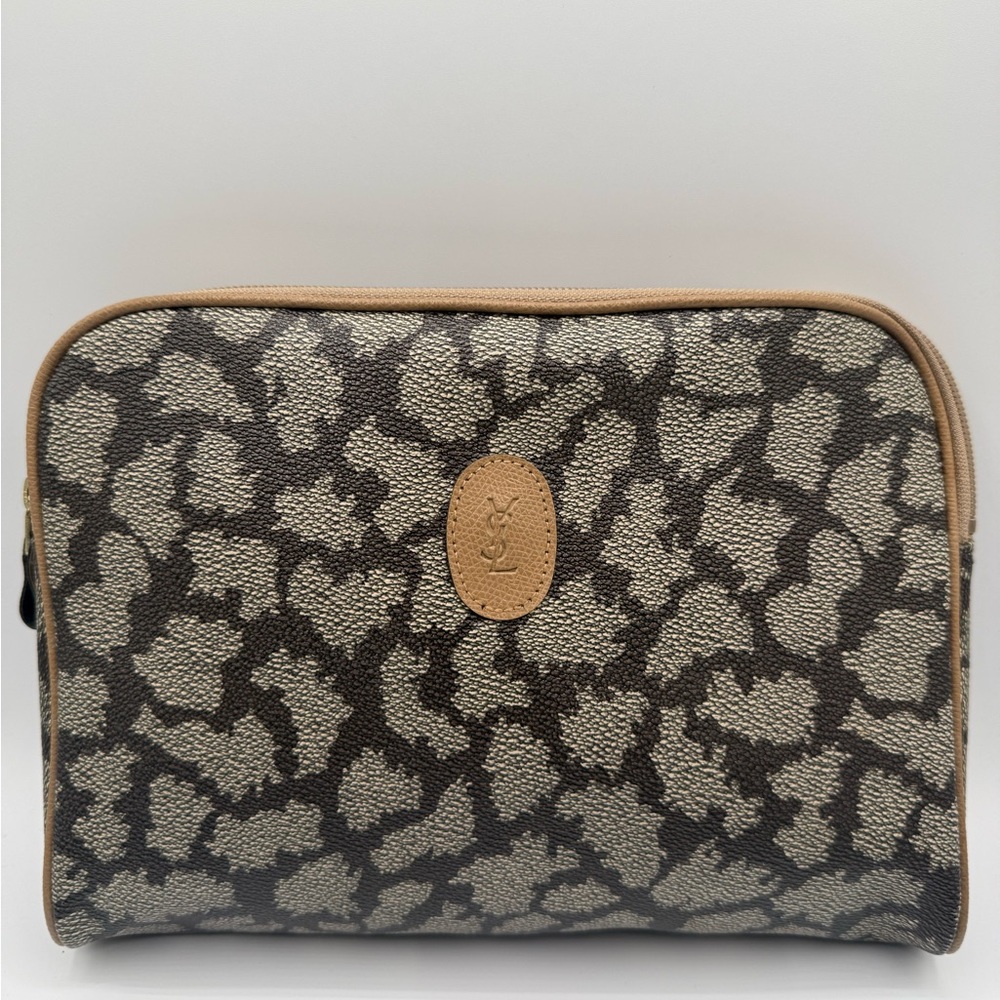 PRISTINE Yves Saint Laurent YSL Vintage Giraffe print Clutch Pouch Bag